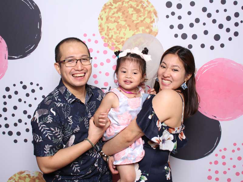 Oz Photo Booths - Abstract Polka Dot Design Backdrop