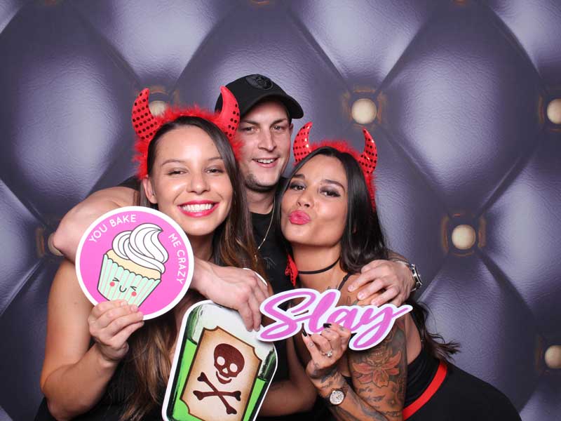 Oz Photo Booths - Black Leather Design Backdrop