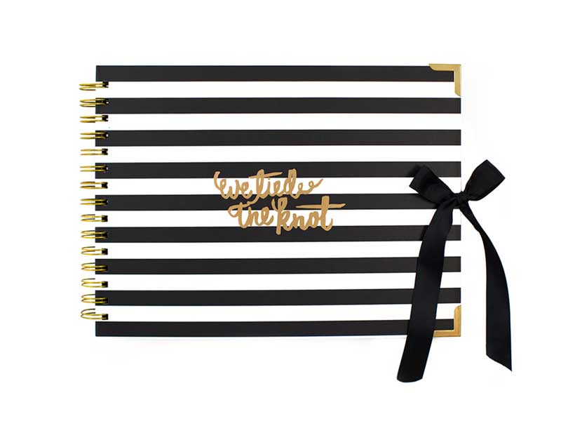 Guest Book 4 ozphotobooths-guestbook-blackandwhitestripe-wetiedtheknot