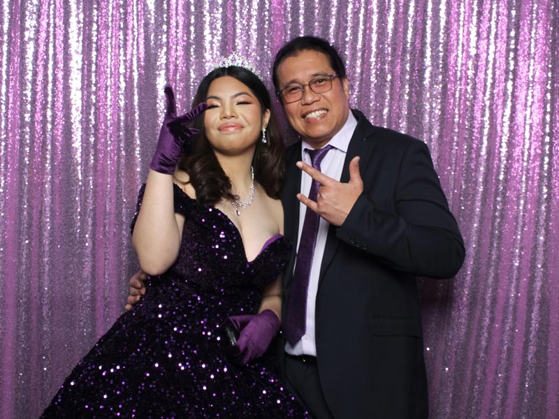 Oz Photo Booths - Sparkly Lavender Backdrop