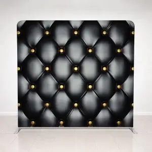 Oz Photo Booths - Black Leather Tension Fabric Backdrop