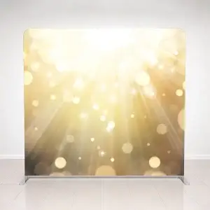 Oz Photo Booths - Gold Light Bokeh Tension Fabric Backdrop