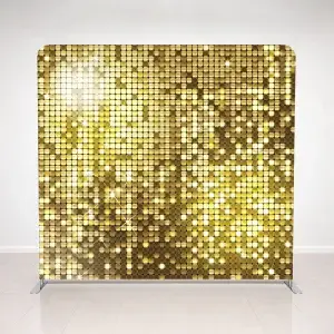 Oz Photo Booths - Gold Sequins Tension Fabric Backdrop