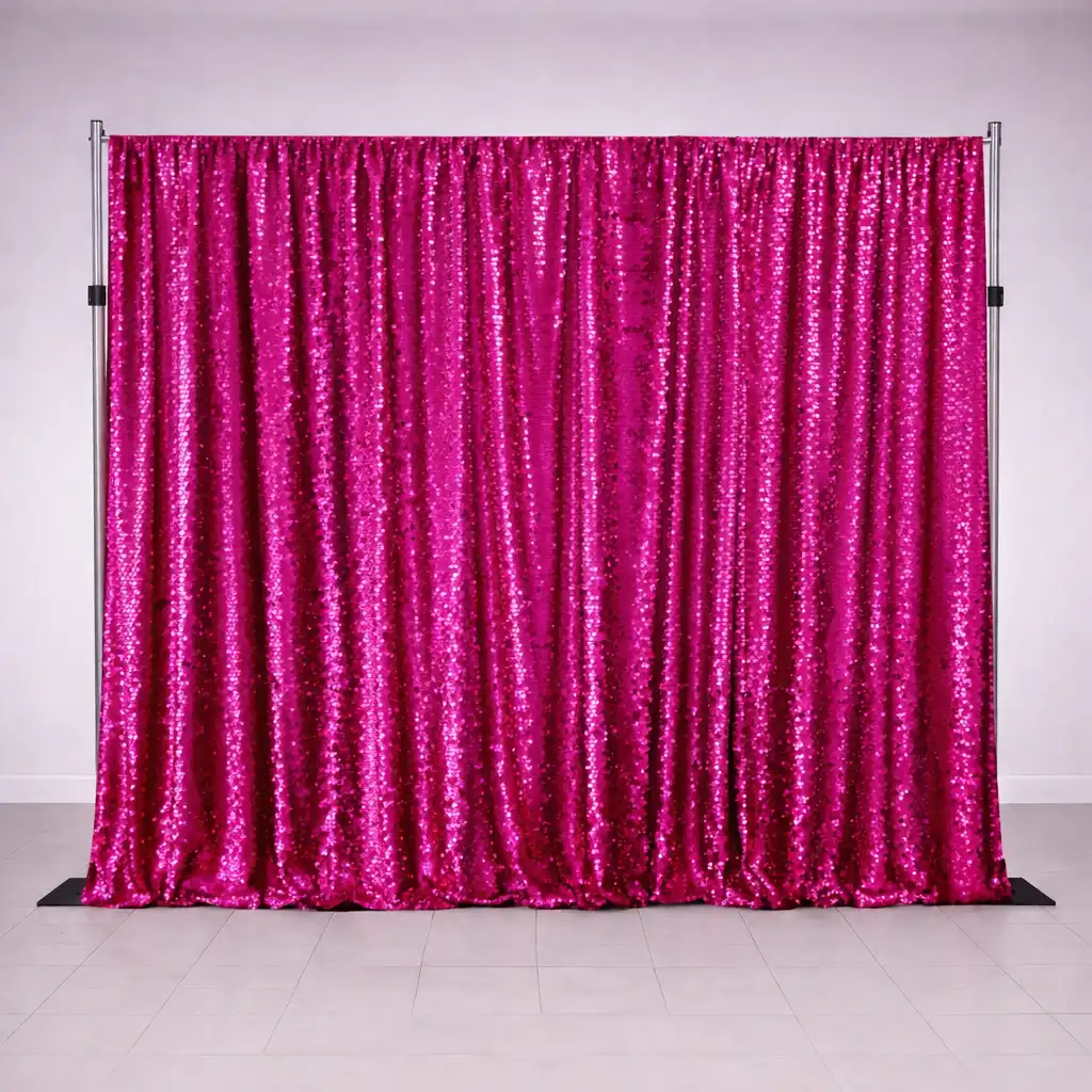Oz Photo Booths - Backdrops - Hot Pink Sequins