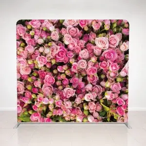 Oz Photo Booths - Pink Roses Tension Fabric Backdrop