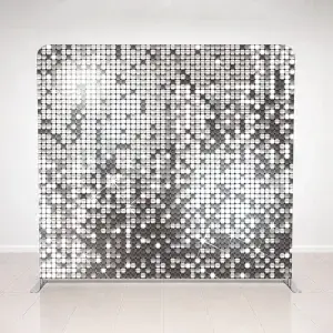 Oz Photo Booths - Silver Sequins Tension Fabric Backdrop