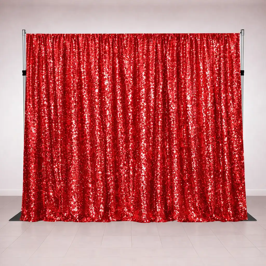 Oz Photo Booths - Backdrops - Sparkly Red