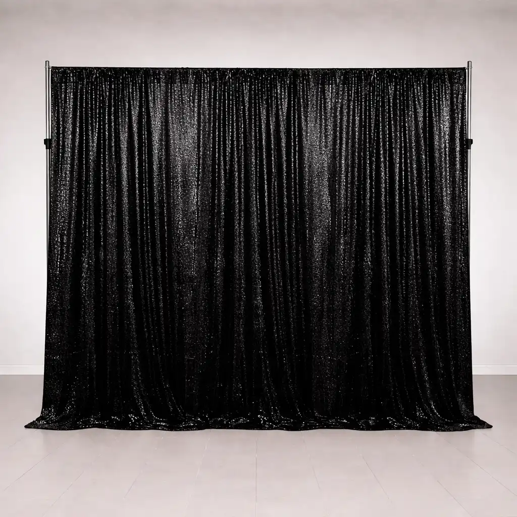 Oz Photo Booths - Backdrops - Sprkly Black